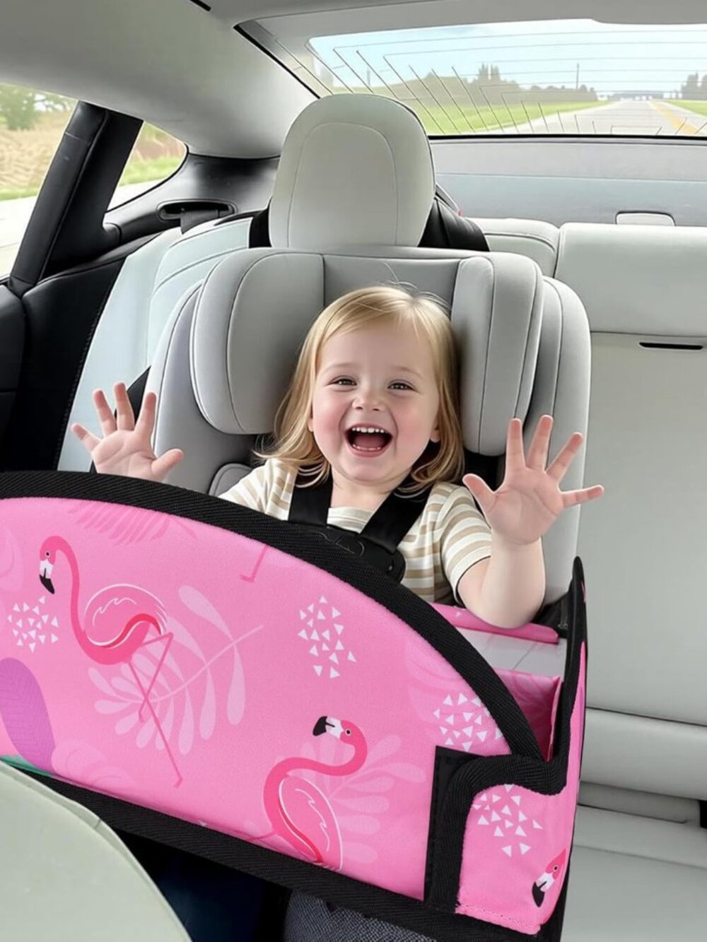 Kids Travel Tray, Car Seat Tray for kids Travel, Toddler Road Trip Essentials Wi - Picture 2 of 9